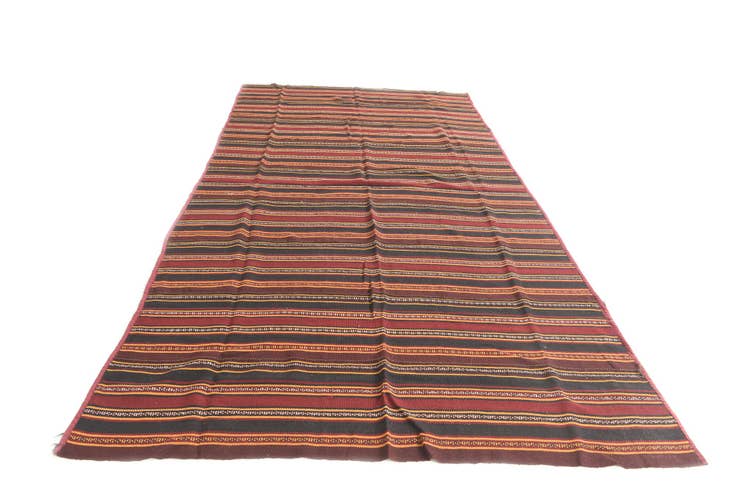 Detail image of 5' 9 x 10' 4 Hand Woven Kilim Modern Wool Rug