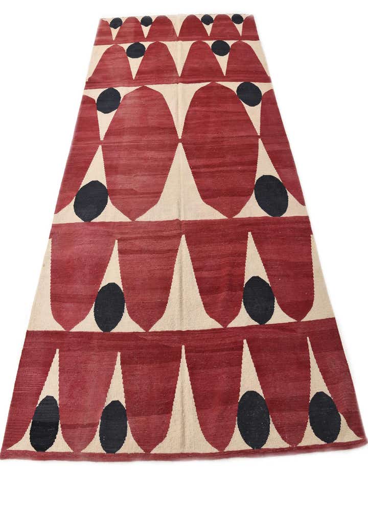 6' 10 x 9' 9 Hand Woven Kilim Modern Wool Rug