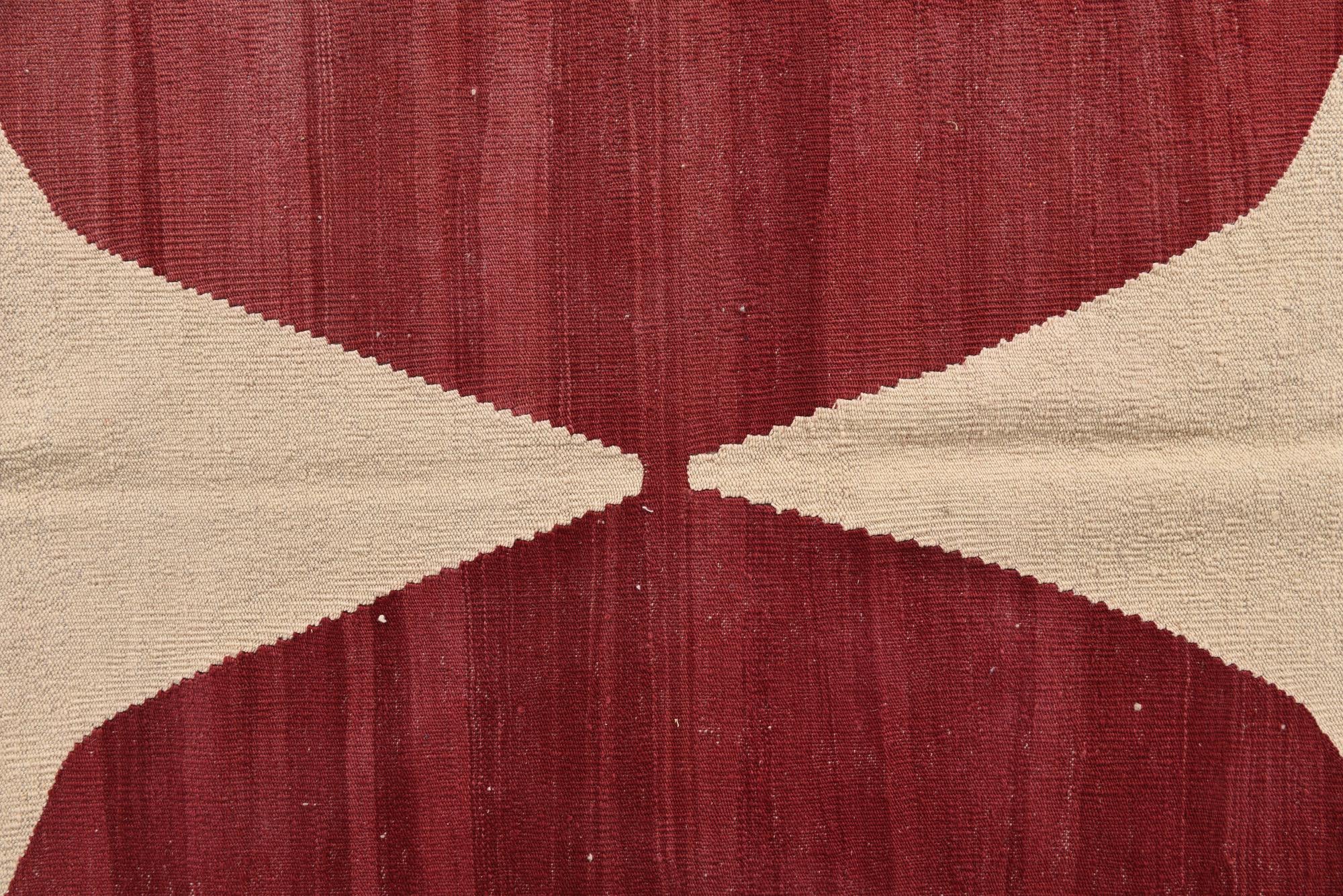 6' 10 x 9' 9 Hand Woven Kilim Modern Wool Rug