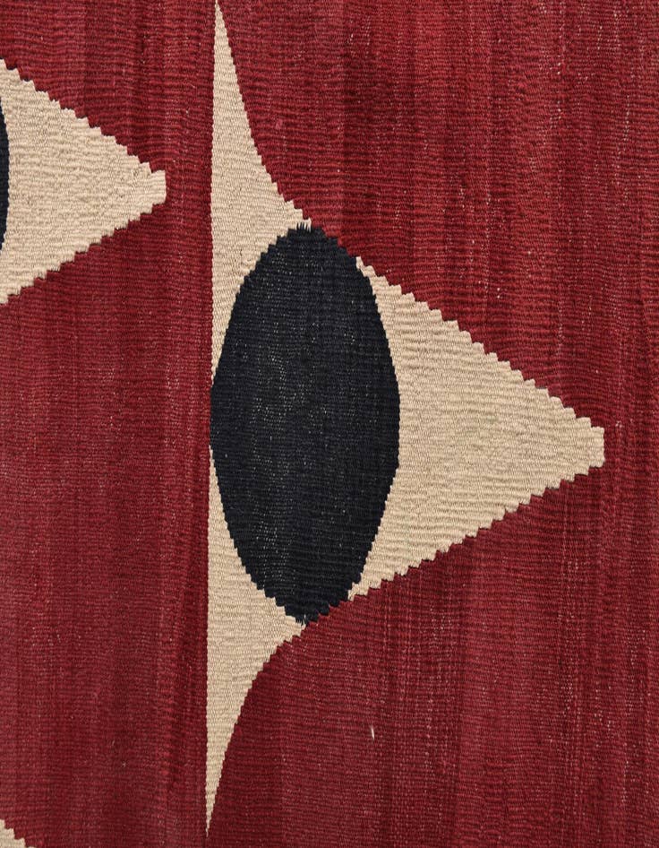 Detail image of 6' 10 x 9' 9  Hand Woven Kilim Modern Wool Rug