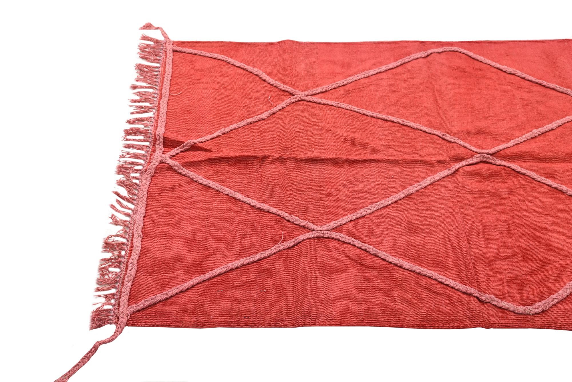 3' 5 x 4' 9 Hand Woven Kilim Modern Wool Rug