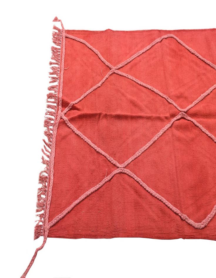 Detail image of 3' 5 x 4' 9  Hand Woven Kilim Modern Wool Rug