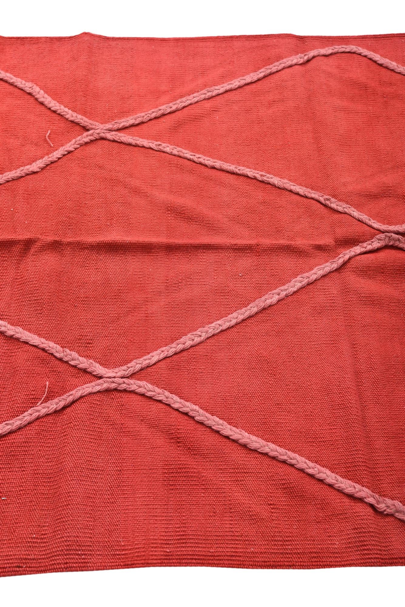 3' 5 x 4' 9 Hand Woven Kilim Modern Wool Rug