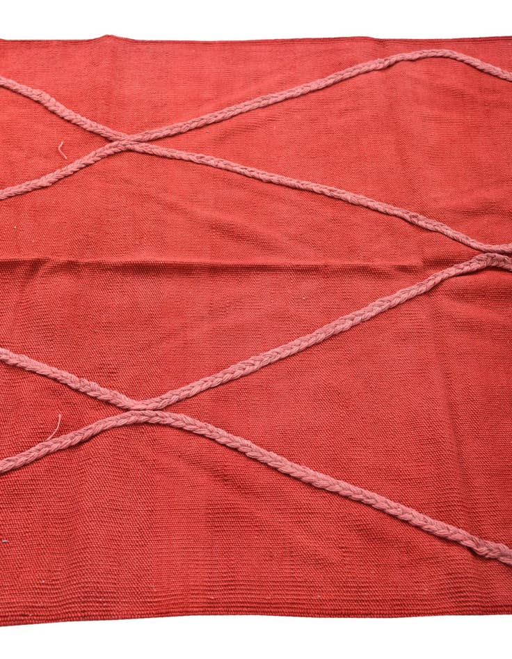 Detail image of 3' 5 x 4' 9  Hand Woven Kilim Modern Wool Rug