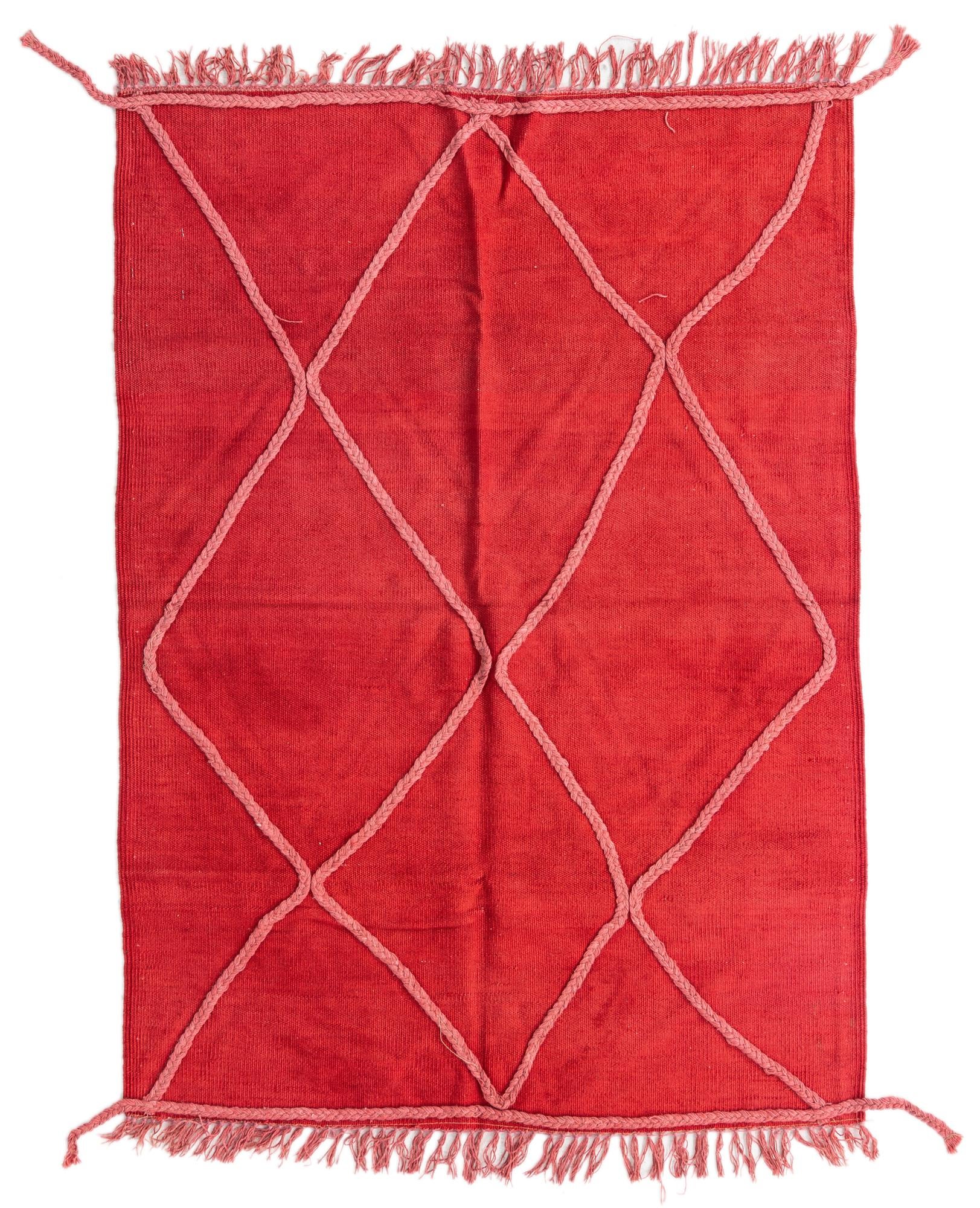 3' 5 x 4' 9 Hand Woven Kilim Modern Wool Rug