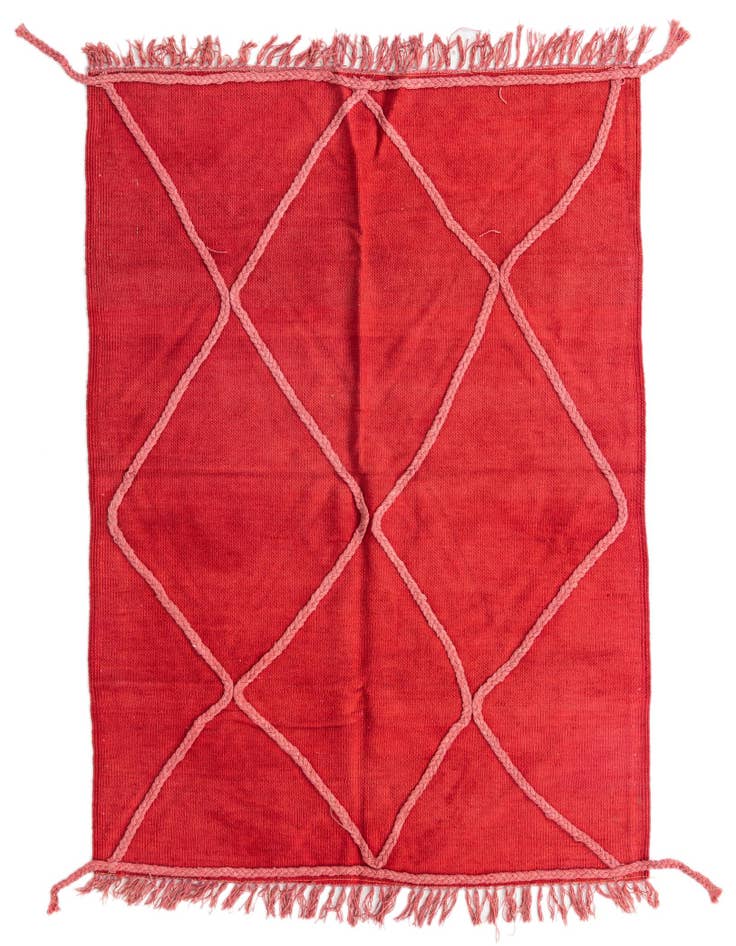 Detail image of 3' 5 x 4' 9 Hand Woven Kilim Modern Wool Rug