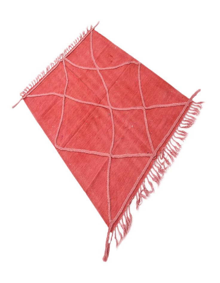 Detail image of 3' 3 x 4' 8  Hand Woven Kilim Modern Wool Rug