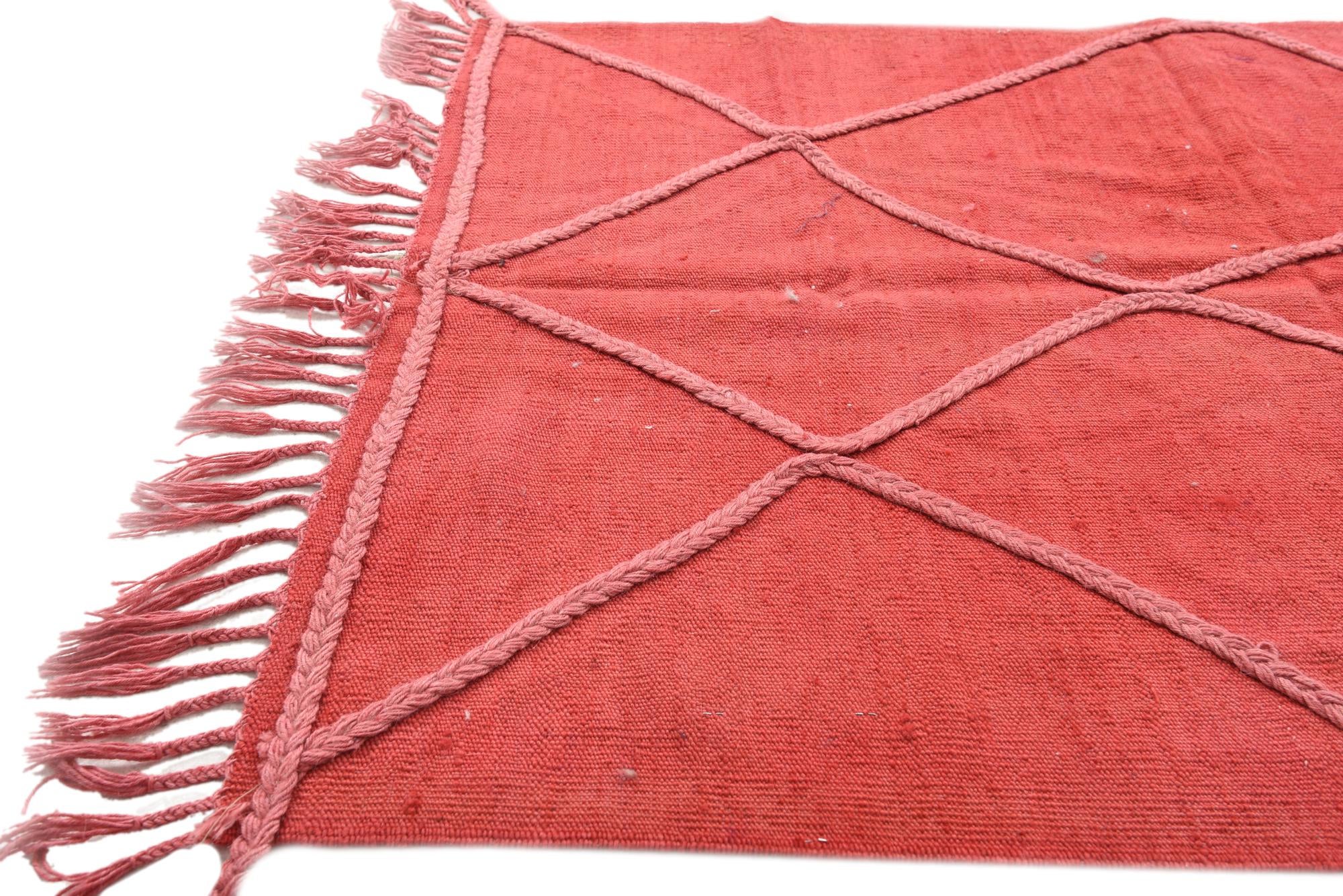 3' 3 x 4' 8 Hand Woven Kilim Modern Wool Rug