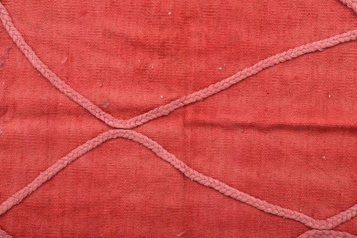 Detail image of 3' 3 x 4' 8 Hand Woven Kilim Modern Wool Rug