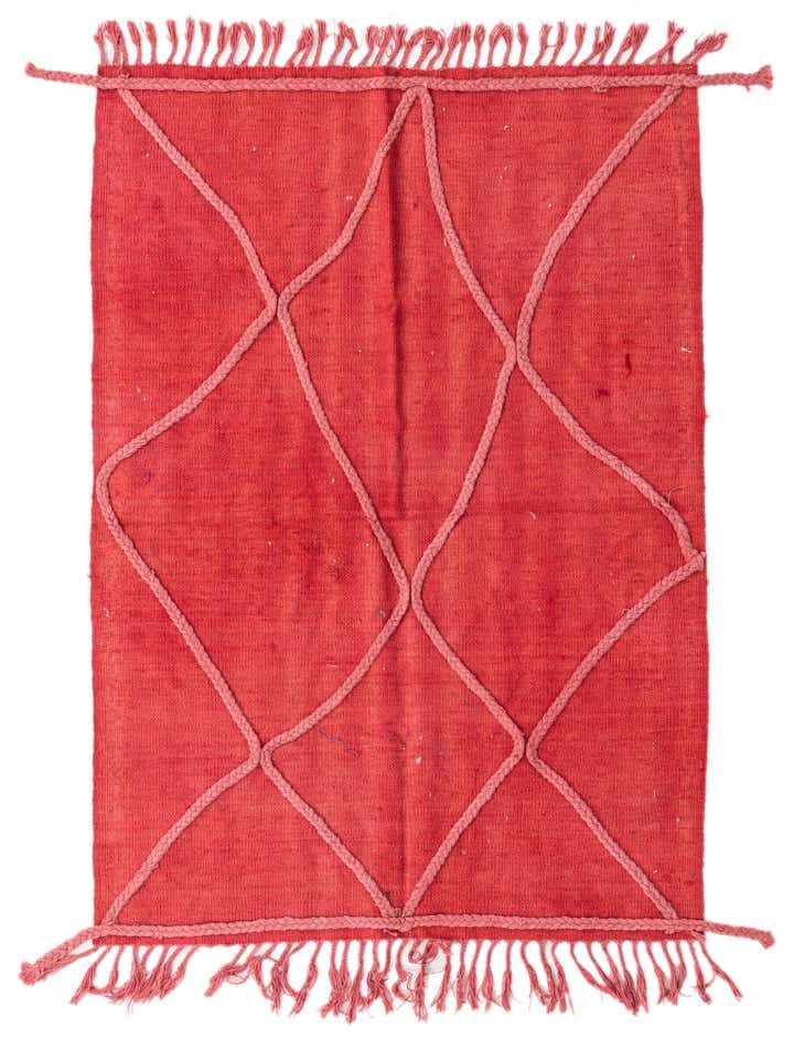 3' 3 x 4' 8 Hand Woven Kilim Modern Wool Rug