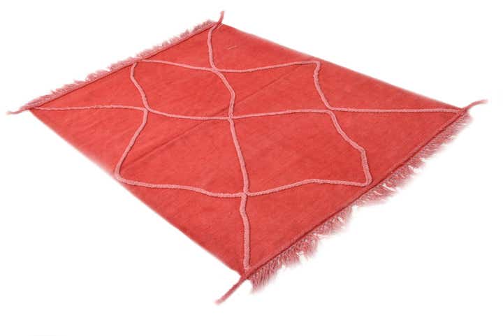 3' 6 x 4' 10 Hand Woven Kilim Modern Wool Rug