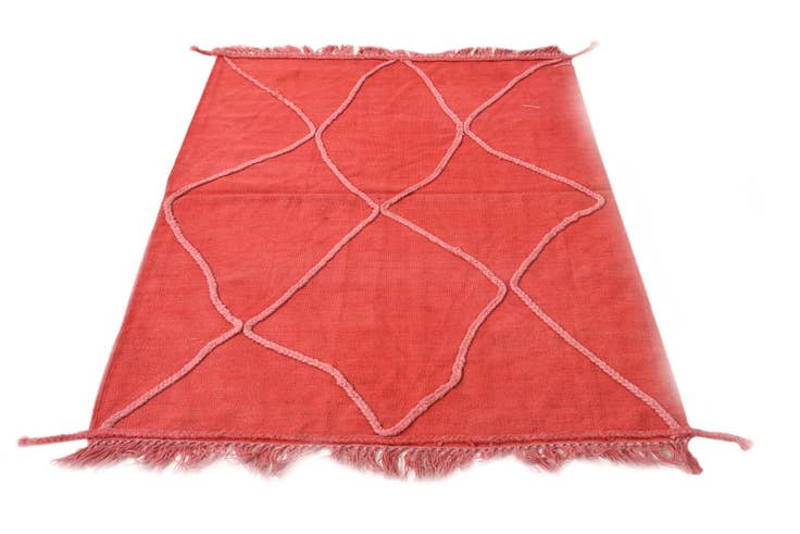 Detail image of 3' 6 x 4' 10 Hand Woven Kilim Modern Wool Rug