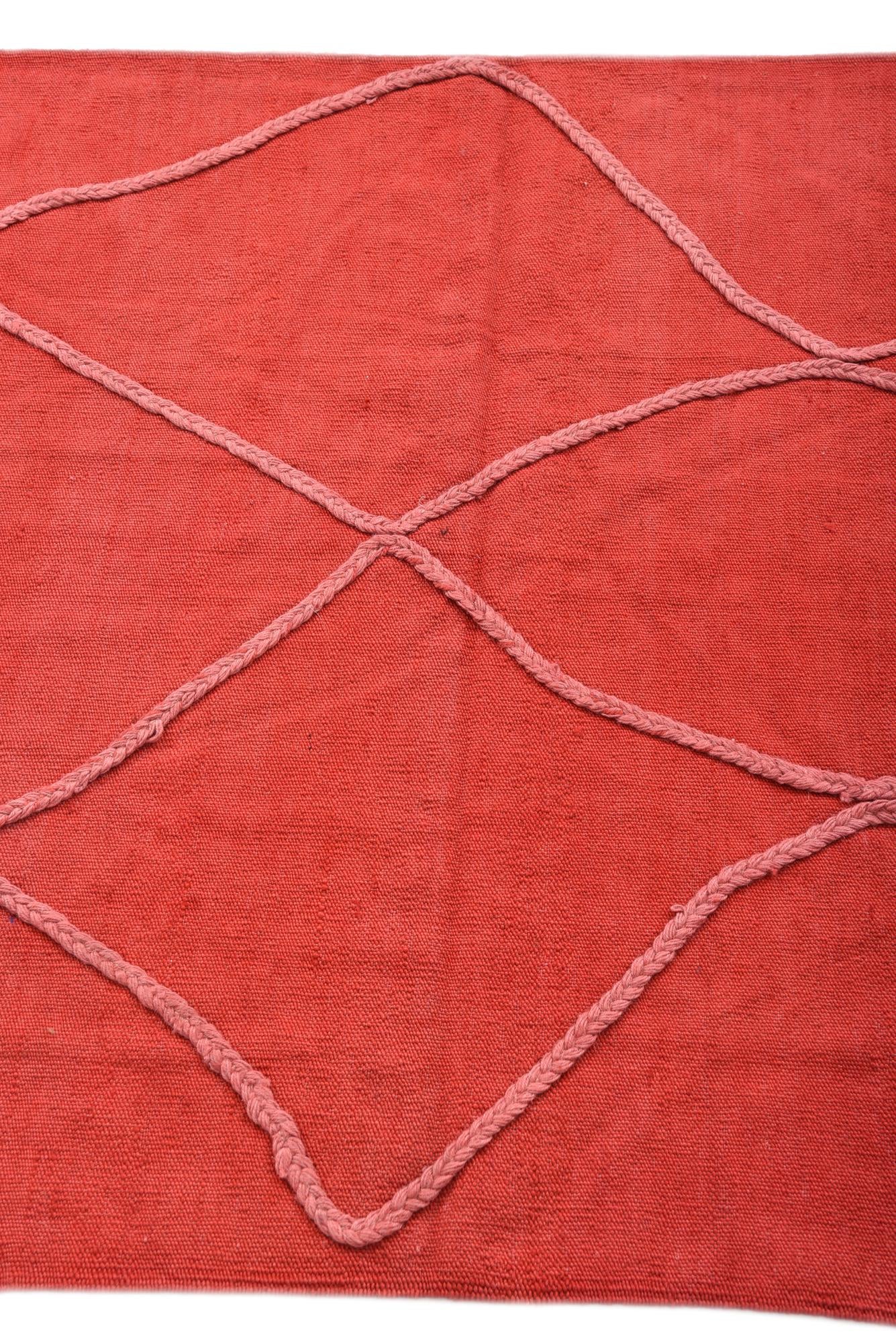 3' 6 x 4' 10 Hand Woven Kilim Modern Wool Rug