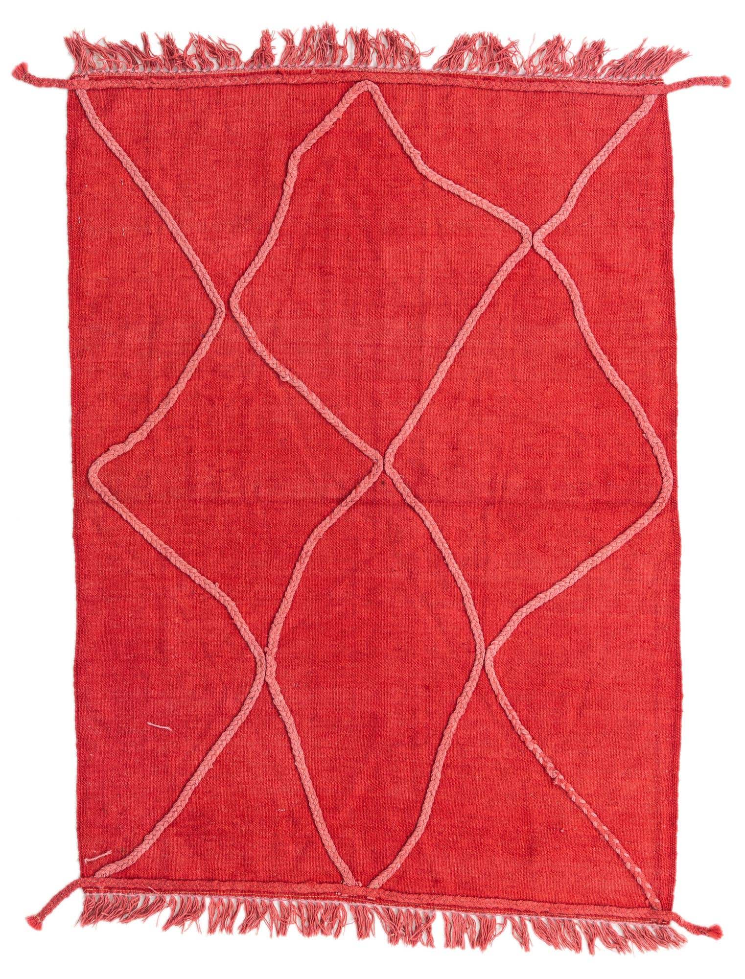 3' 6 x 4' 10 Hand Woven Kilim Modern Wool Rug