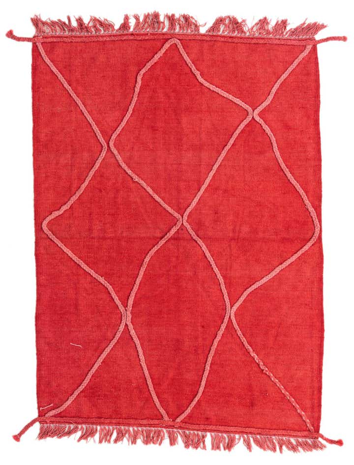 3' 6 x 4' 10 Hand Woven Kilim Modern Wool Rug