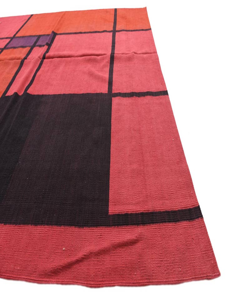 Detail image of 6' 8 x 9' 7  Hand Woven Kilim Modern Wool Rug