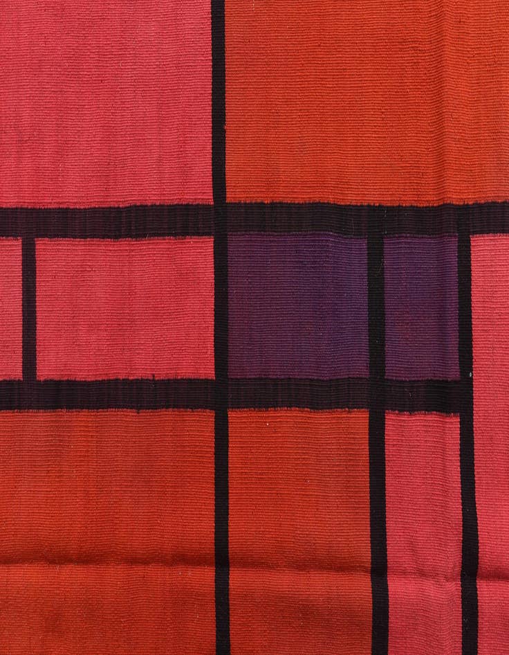 Detail image of 6' 8 x 9' 7  Hand Woven Kilim Modern Wool Rug