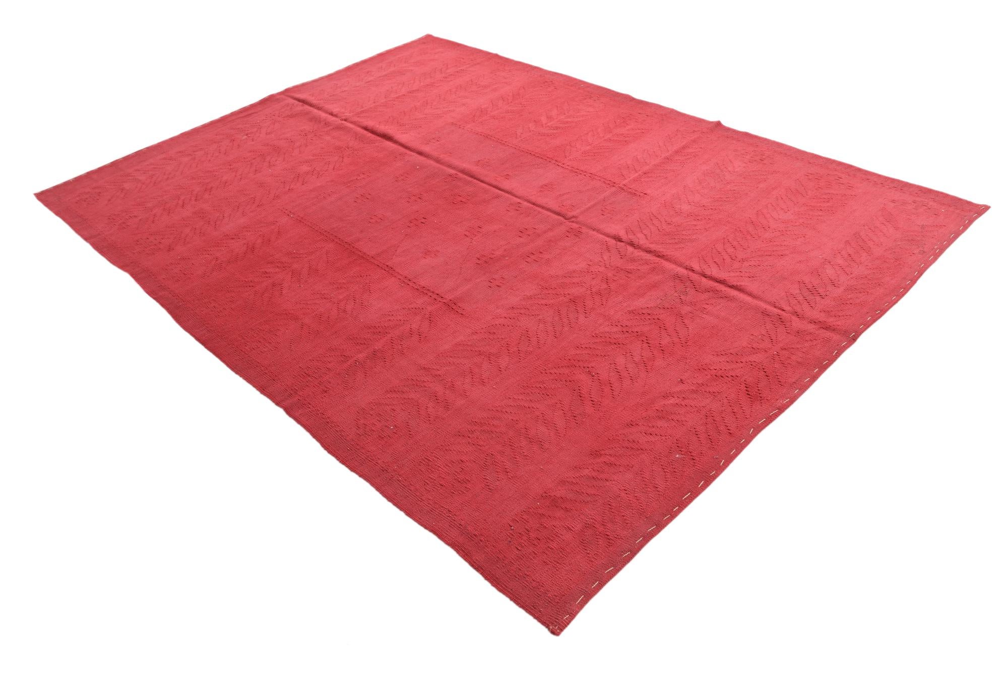 6' 7 x 9' Hand Woven Kilim Modern Wool Rug