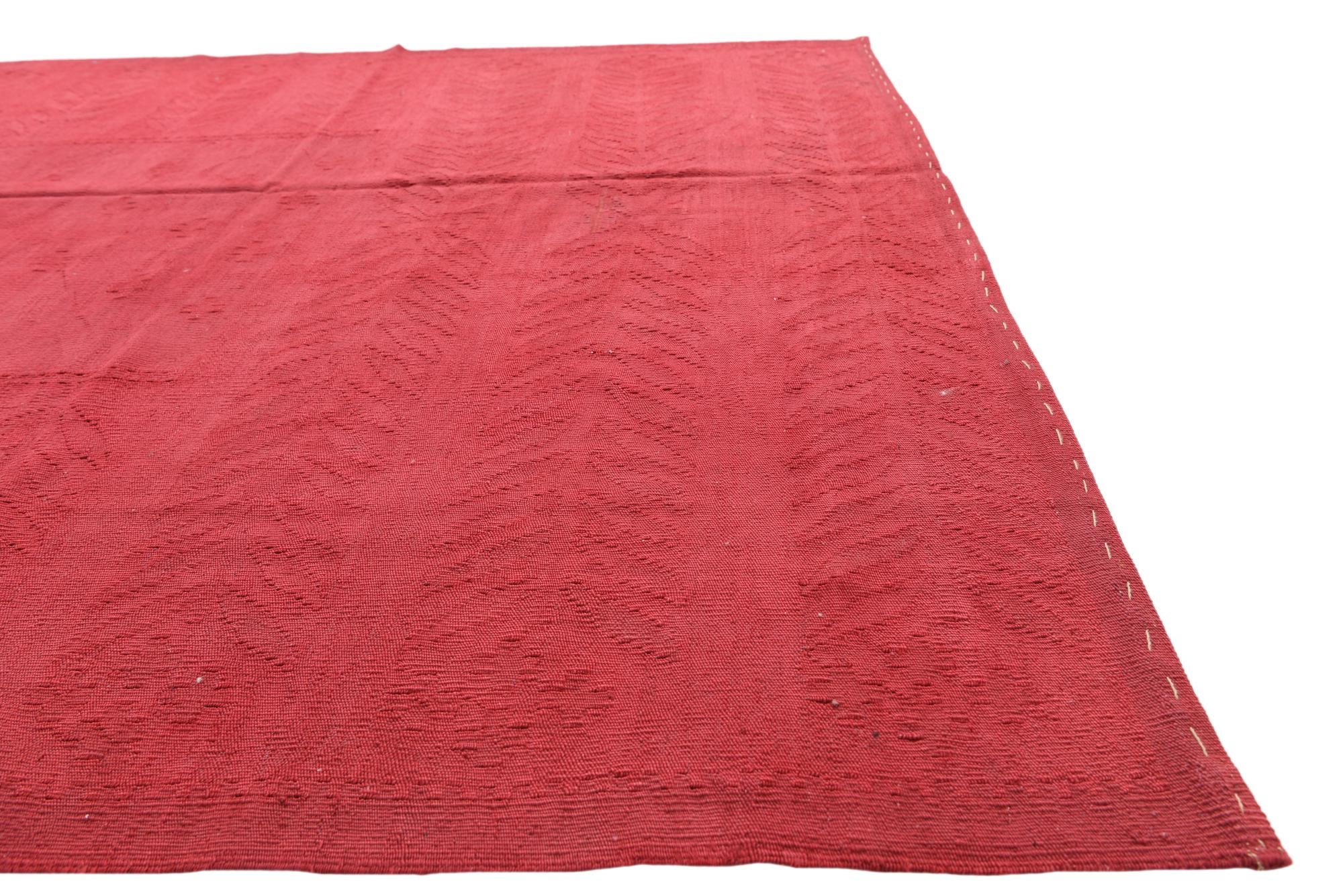 6' 7 x 9' Hand Woven Kilim Modern Wool Rug