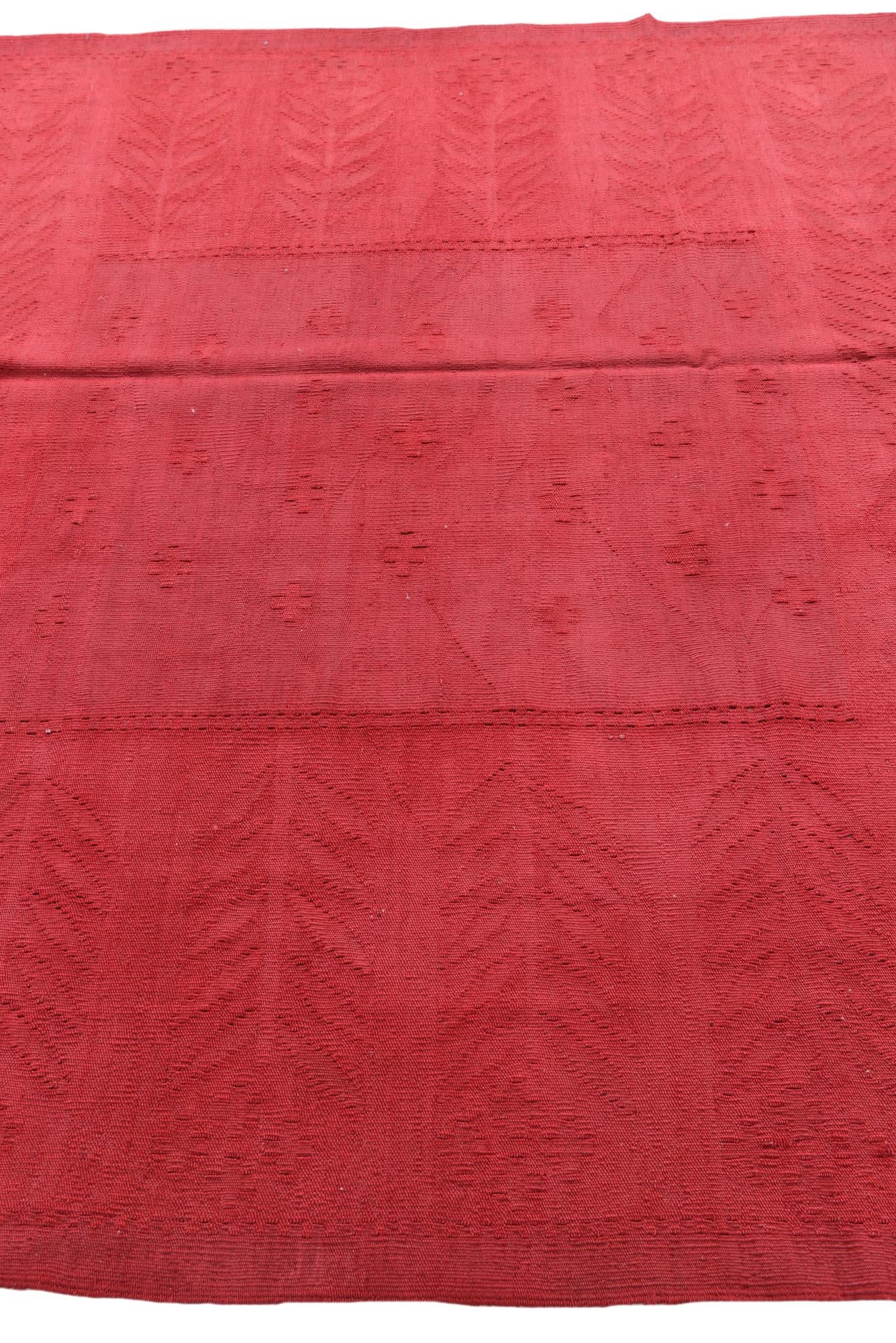 6' 7 x 9' Hand Woven Kilim Modern Wool Rug