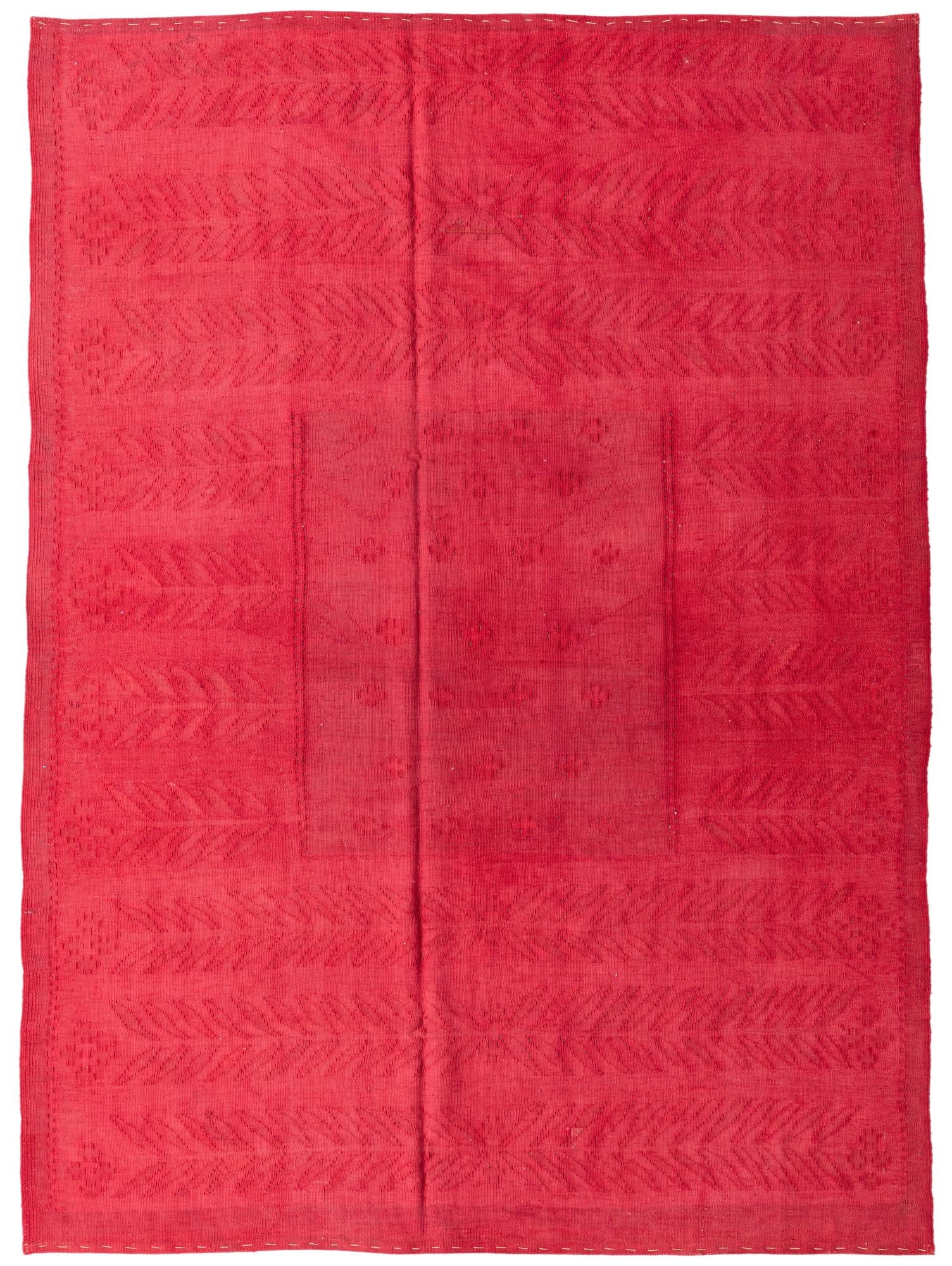 6' 7 x 9' Hand Woven Kilim Modern Wool Rug