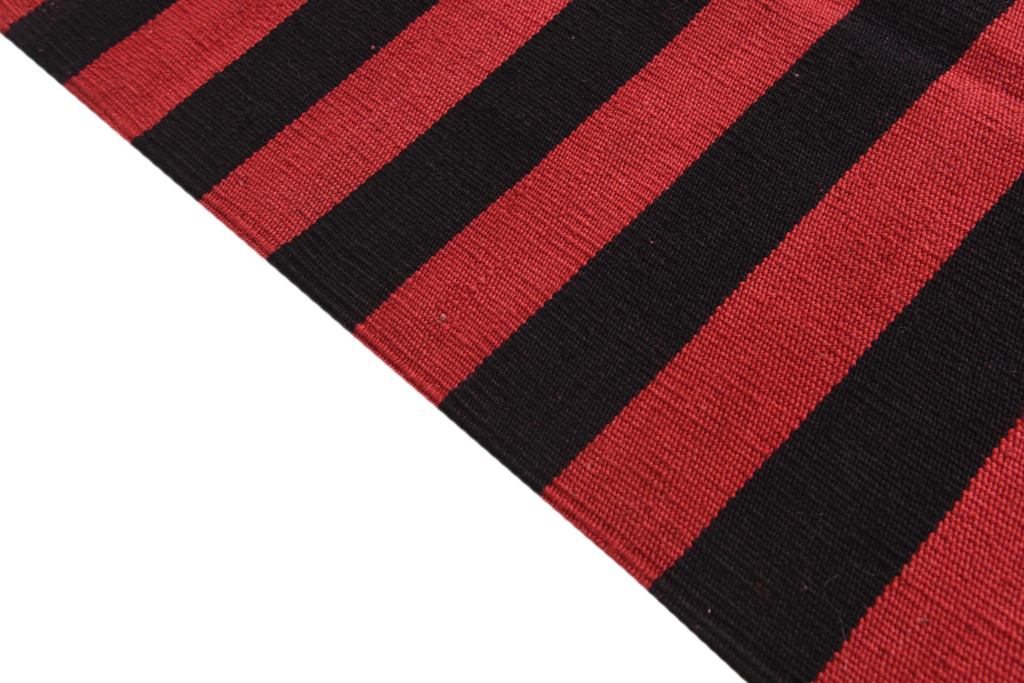 4' 3 x 6' Hand Woven Kilim Modern Wool Rug