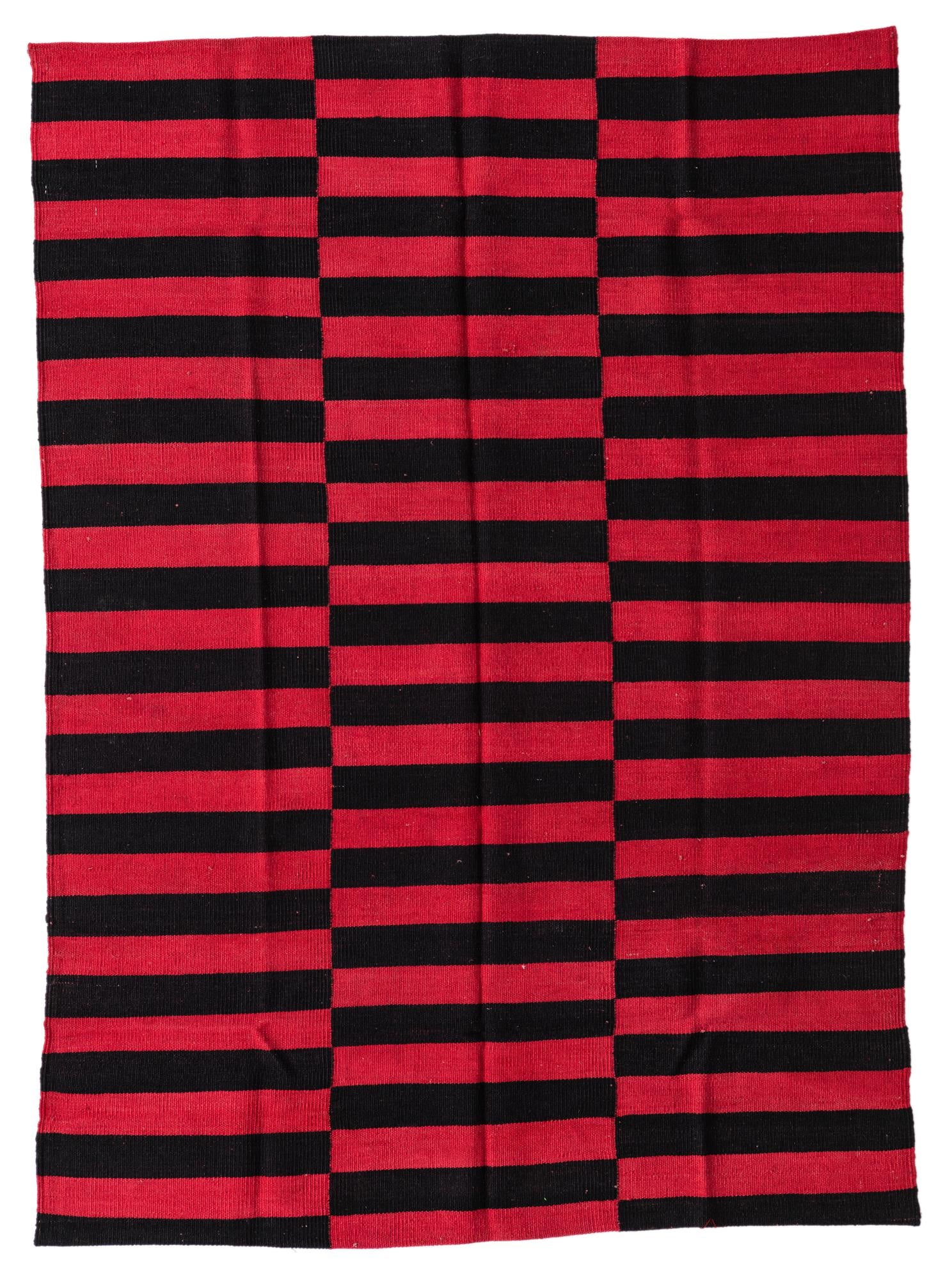 4' 3 x 6' Hand Woven Kilim Modern Wool Rug