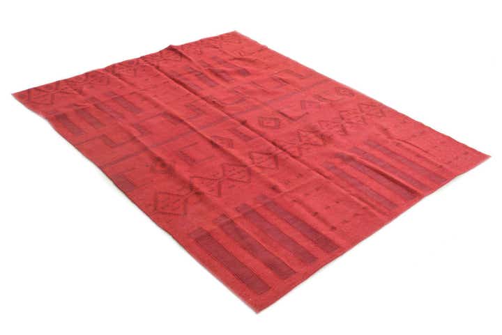 4' 10 x 6' 2 Hand Woven Kilim Modern Wool Rug