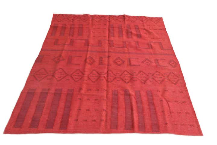 4' 10 x 6' 2 Hand Woven Kilim Modern Wool Rug