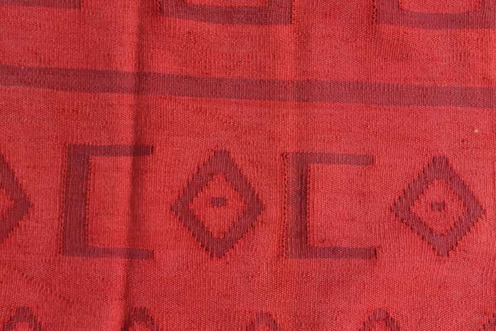 4' 10 x 6' 2 Hand Woven Kilim Modern Wool Rug