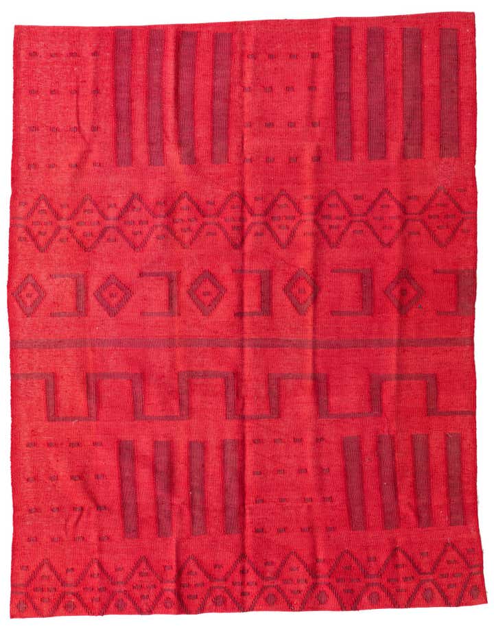4' 10 x 6' 2 Hand Woven Kilim Modern Wool Rug
