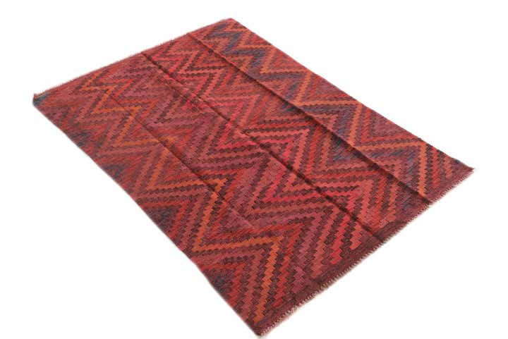 3' 4 x 4' 7 Hand Woven Kilim Modern Wool Rug