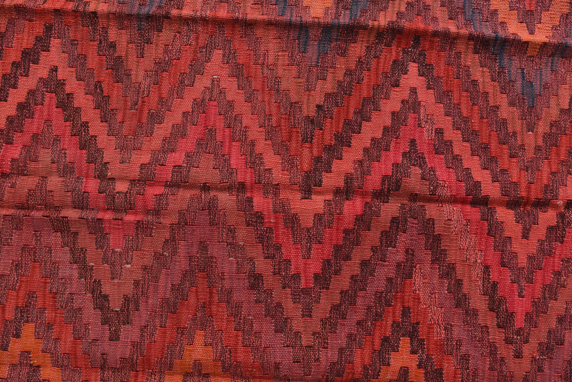 3' 4 x 4' 7 Hand Woven Kilim Modern Wool Rug