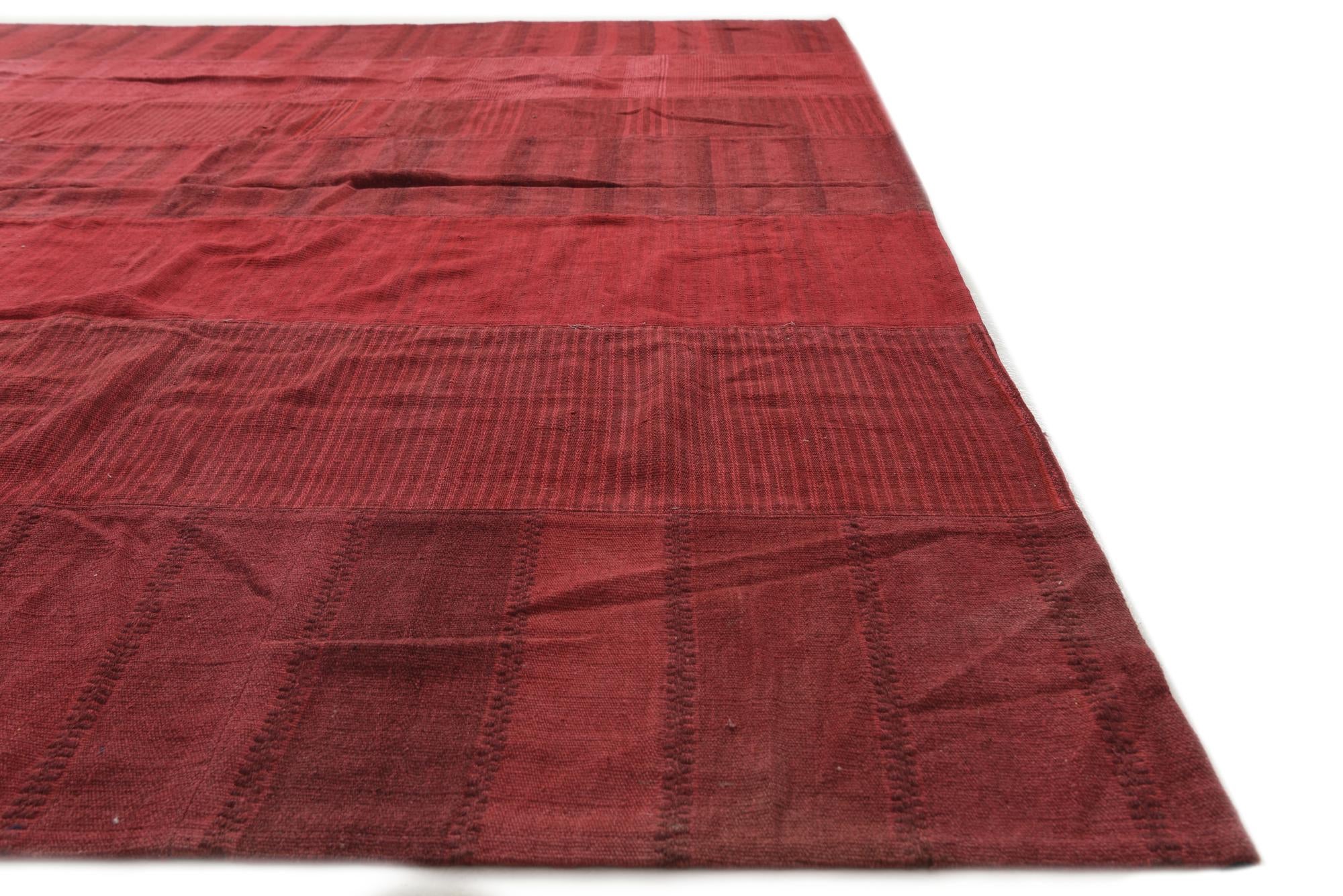 10' x 12' 1 Hand Woven Kilim Modern Wool Rug