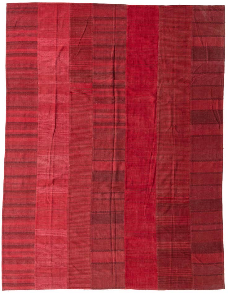 Detail image of 10' x 12' 1 Hand Woven Kilim Modern Wool Rug
