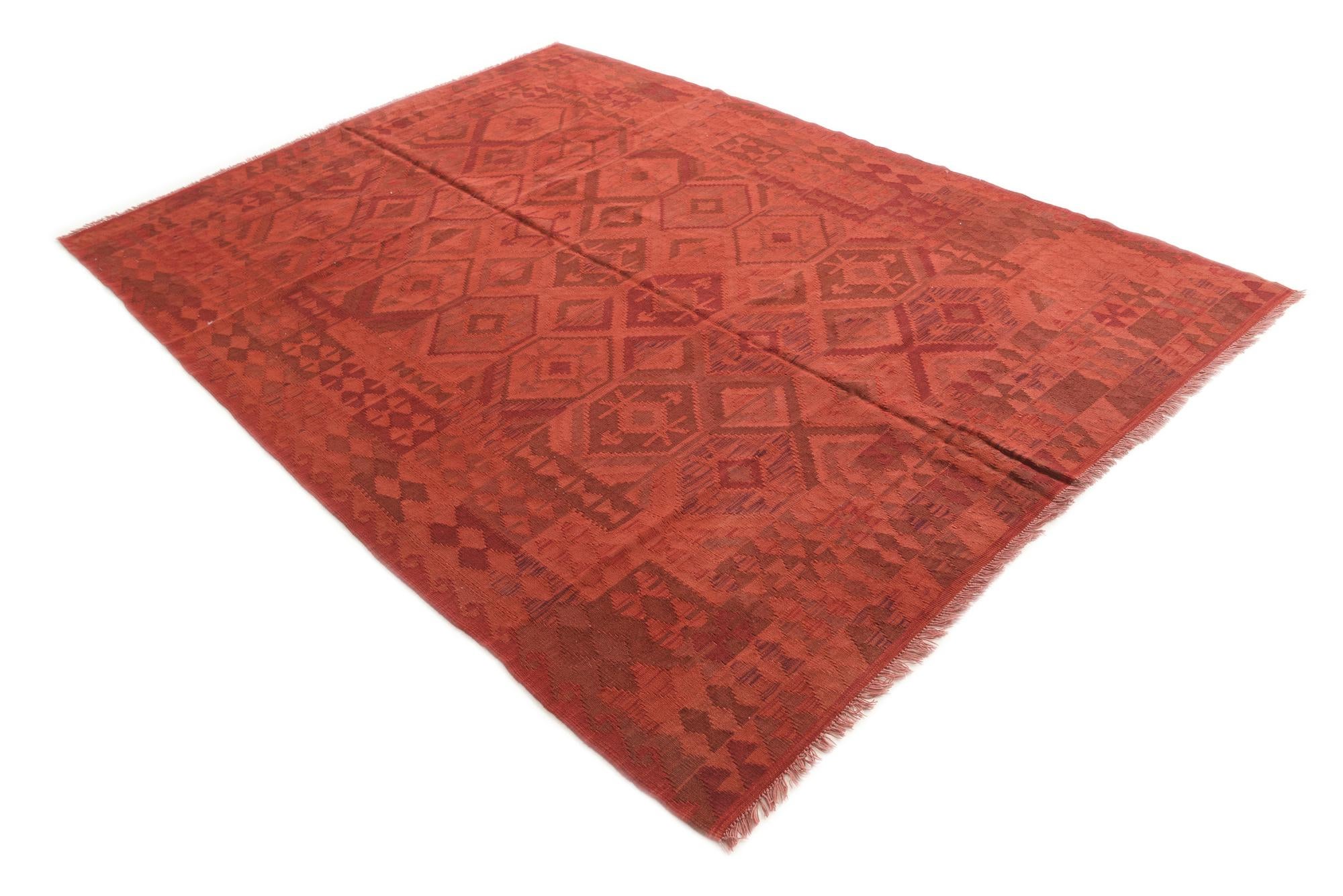 5' x 8' 3 Hand Woven Kilim Modern Wool Rug
