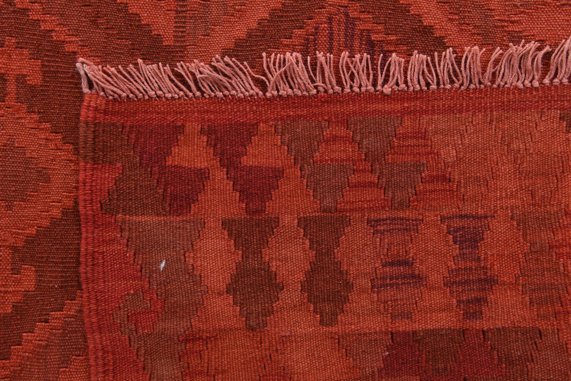 5' x 8' 3 Hand Woven Kilim Modern Wool Rug