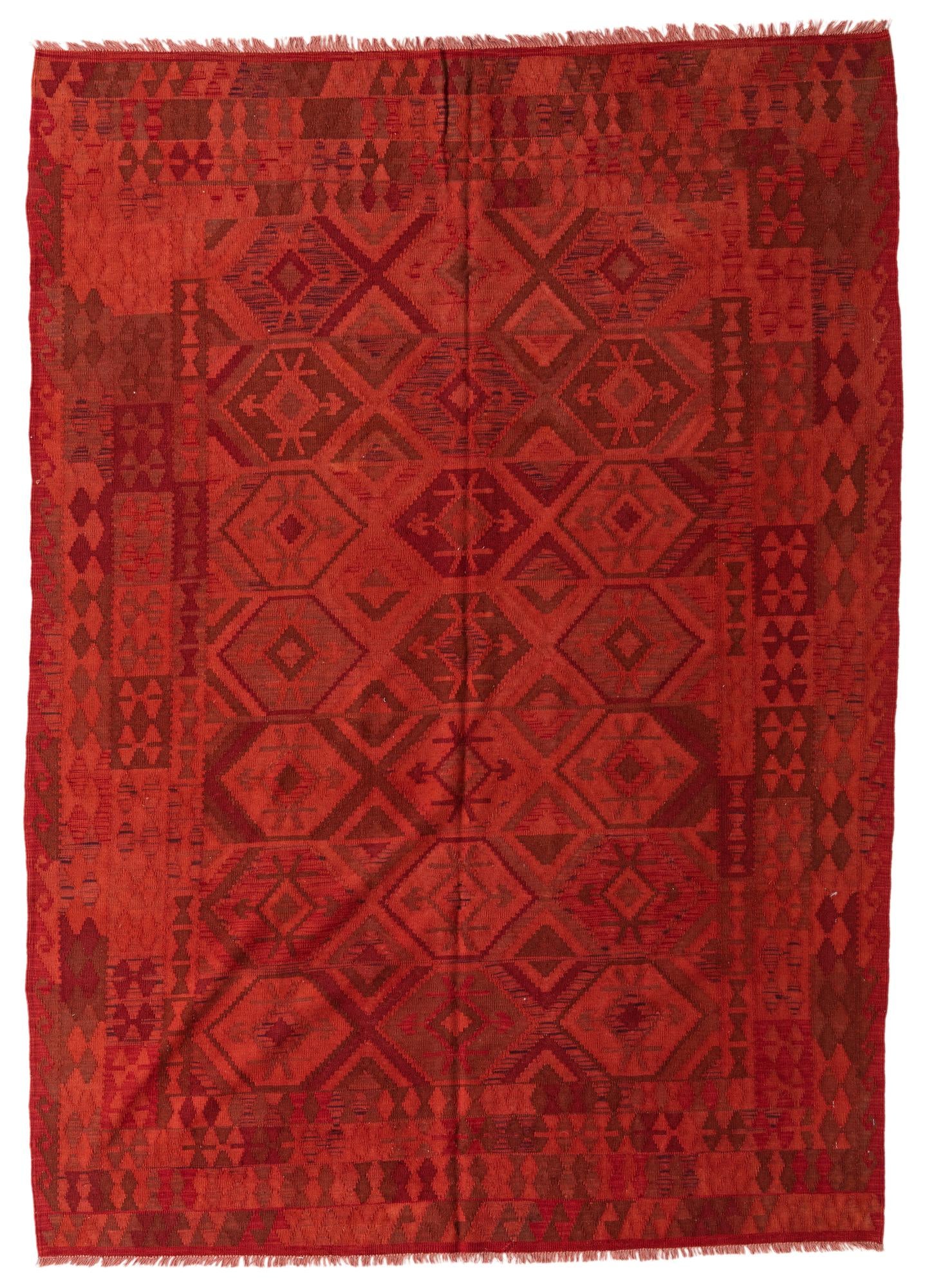 5' x 8' 3 Hand Woven Kilim Modern Wool Rug