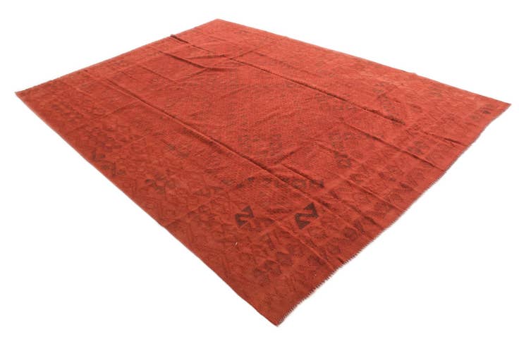 Detail image of 7' x 9' 6 Hand Woven Kilim Modern Wool Rug