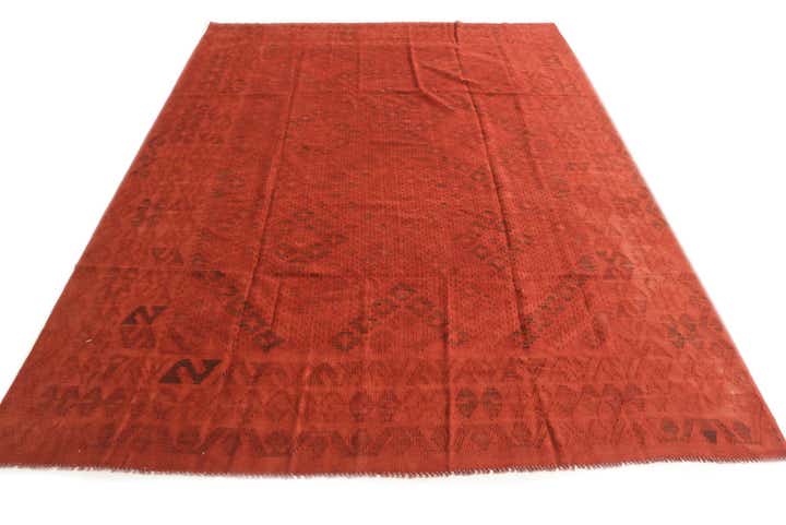 7' x 9' 6 Hand Woven Kilim Modern Wool Rug