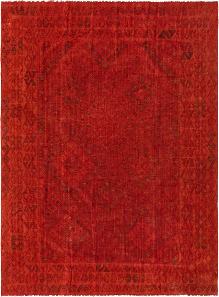 7' x 9' 6 Hand Woven Kilim Modern Wool Rug