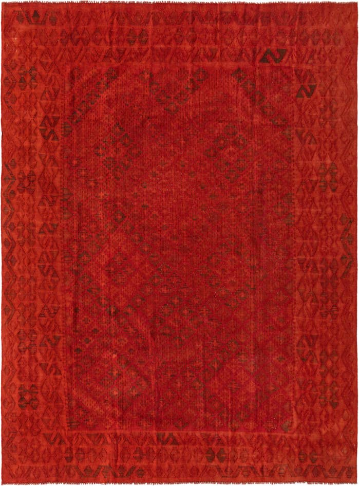 Detail image of 7' x 9' 6 Hand Woven Kilim Modern Wool Rug