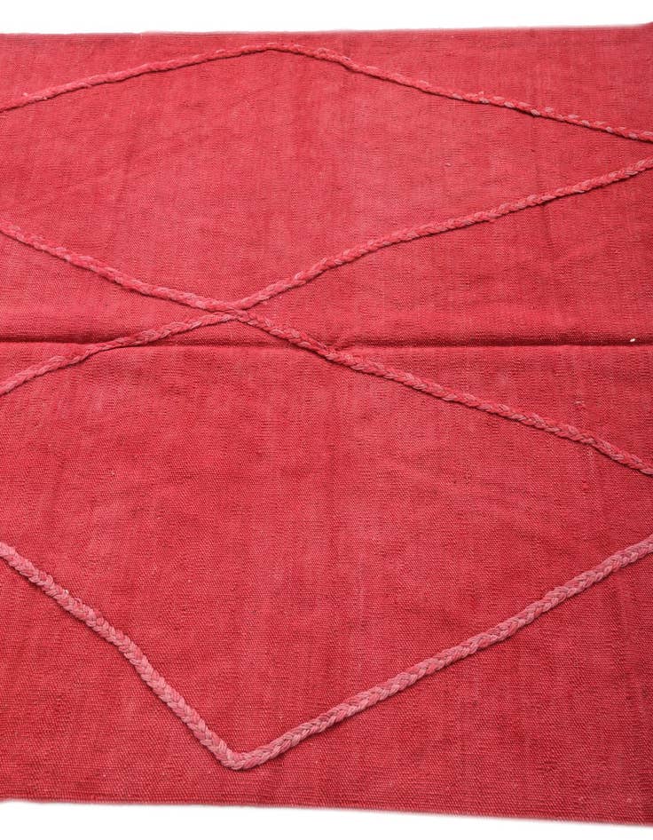 Detail image of 4' 2 x 6' Hand Woven Kilim Modern Wool Rug