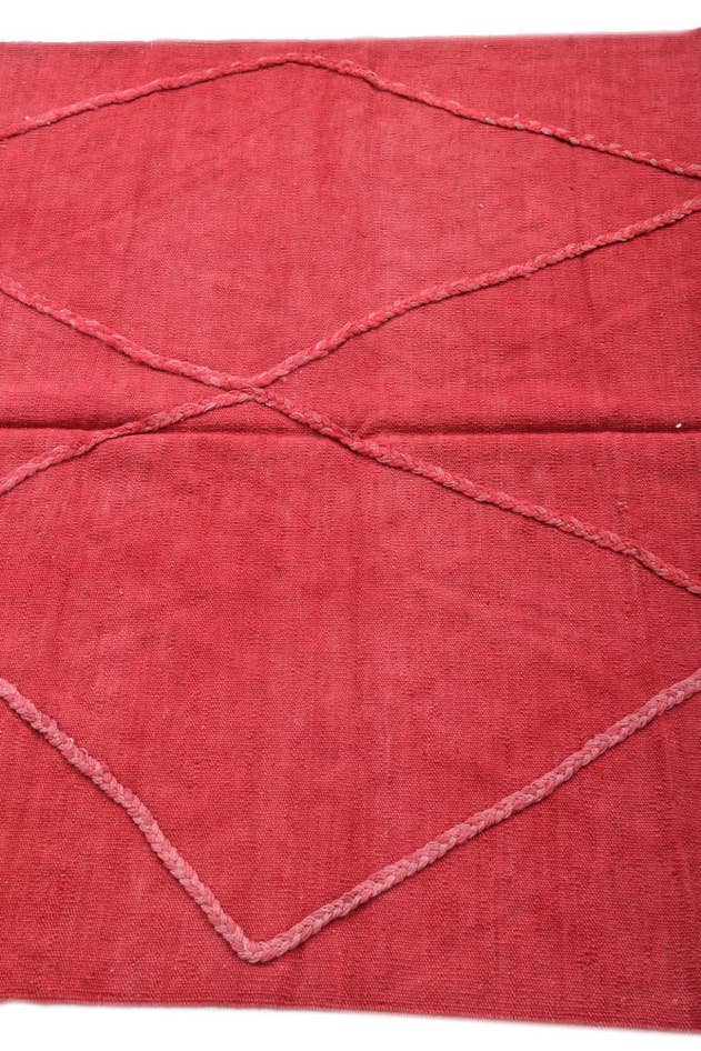 Detail image of 4' 2 x 6' Hand Woven Kilim Modern Wool Rug
