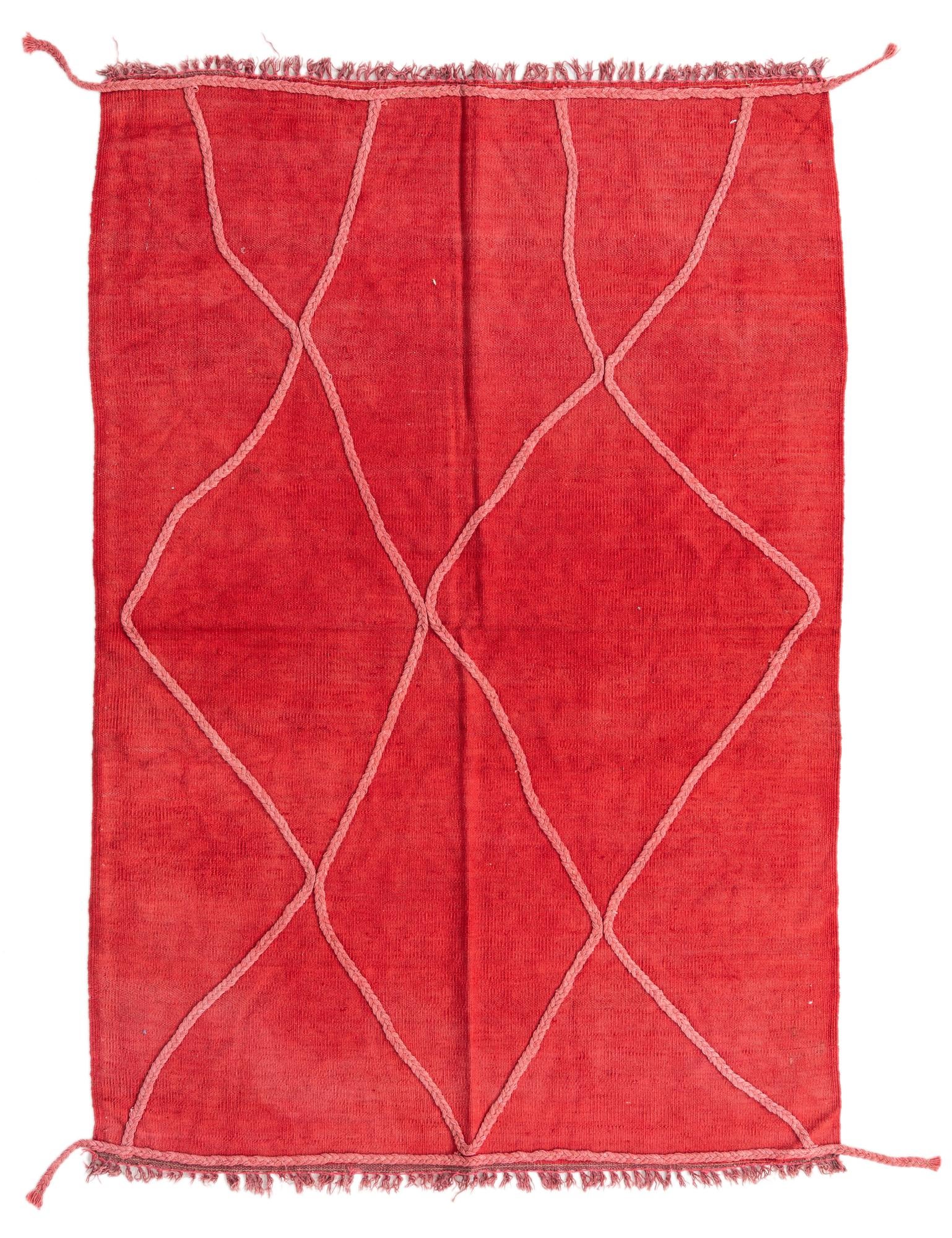 4' 2 x 6' Hand Woven Kilim Modern Wool Rug