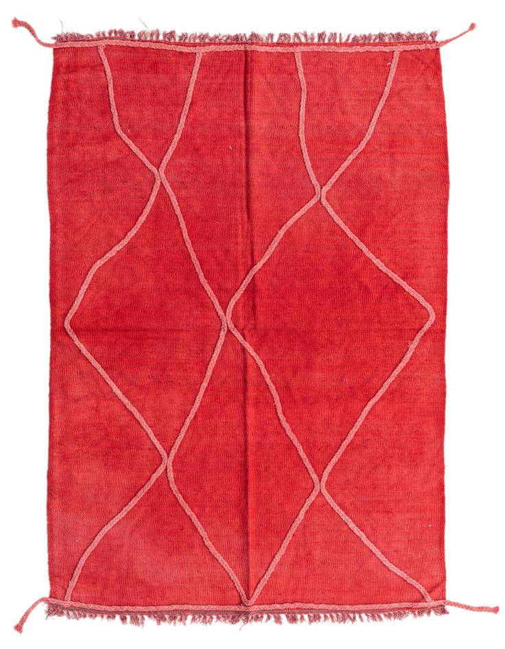 Detail image of 4' 2 x 6' Hand Woven Kilim Modern Wool Rug