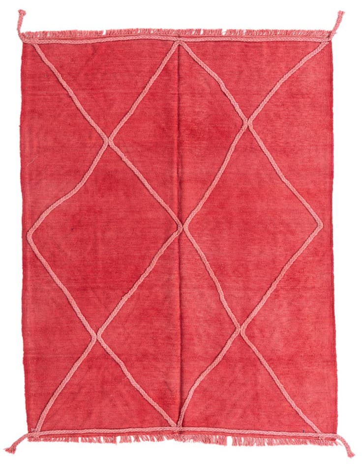 Detail image of 4' 2 x 5' 10 Hand Woven Kilim Modern Wool Rug