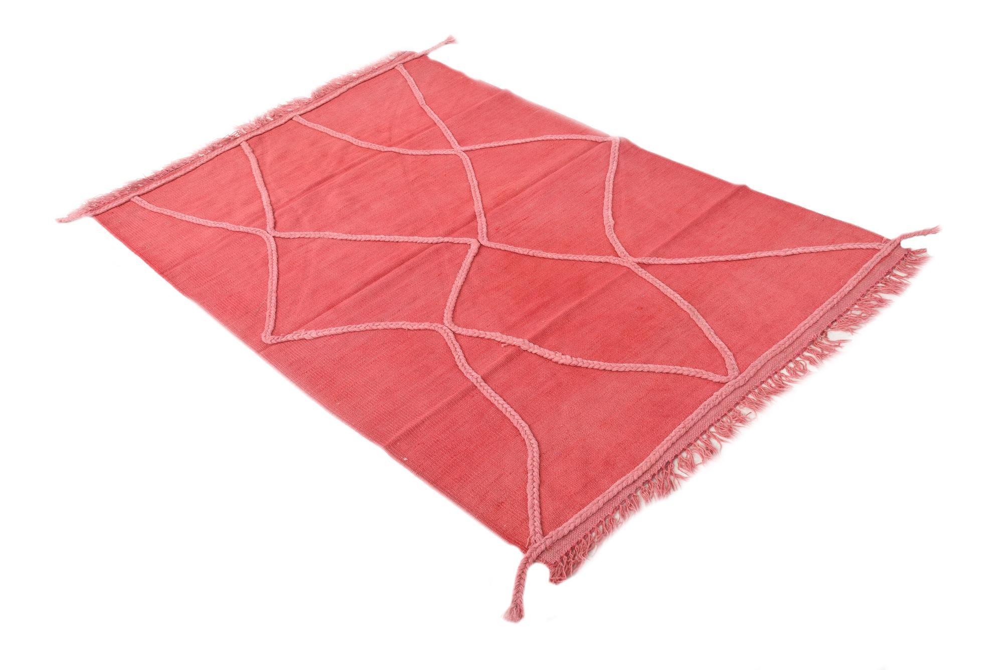 3' 4 x 5' Hand Woven Kilim Modern Wool Rug