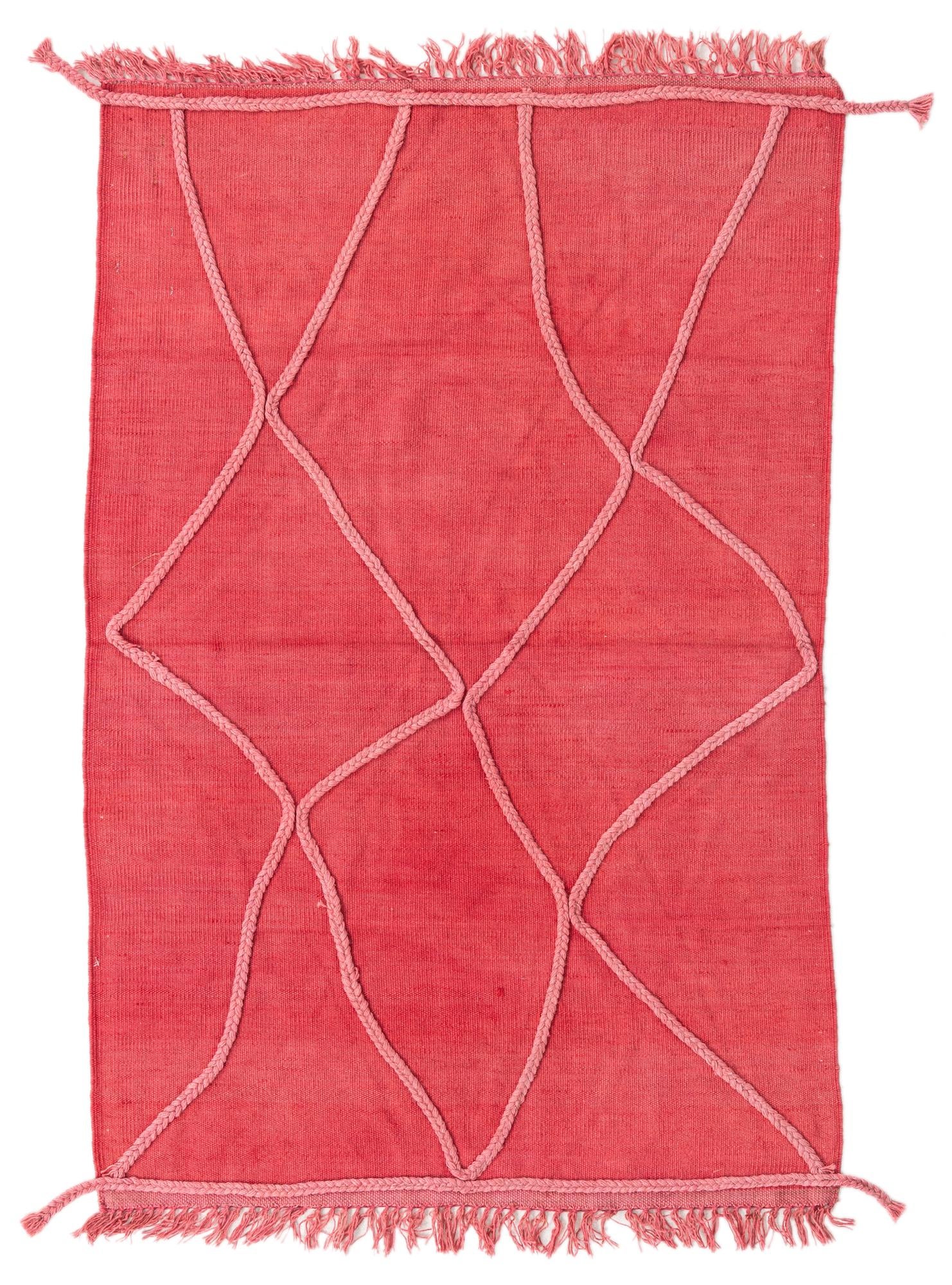 3' 4 x 5' Hand Woven Kilim Modern Wool Rug