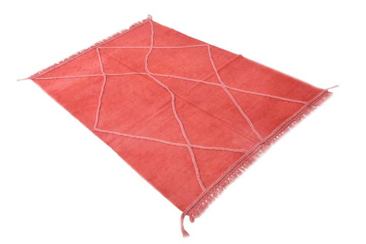 4' x 6' 2 Hand Woven Kilim Modern Wool Rug